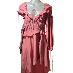 For Love & Lemons Pink Asymmetrical Dress